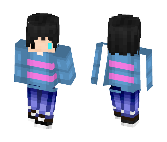 Undertale - Frisk with San's Eyes - Male Minecraft Skins - image 1