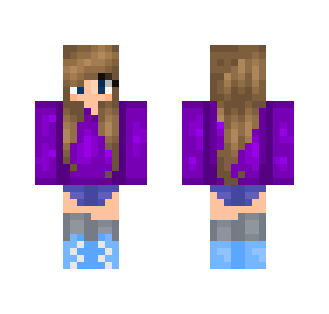 Purple sweater Kawaii skin ^_^ - Kawaii Minecraft Skins - image 2