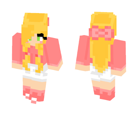 Cute girl in pink - Cute Girls Minecraft Skins - image 1