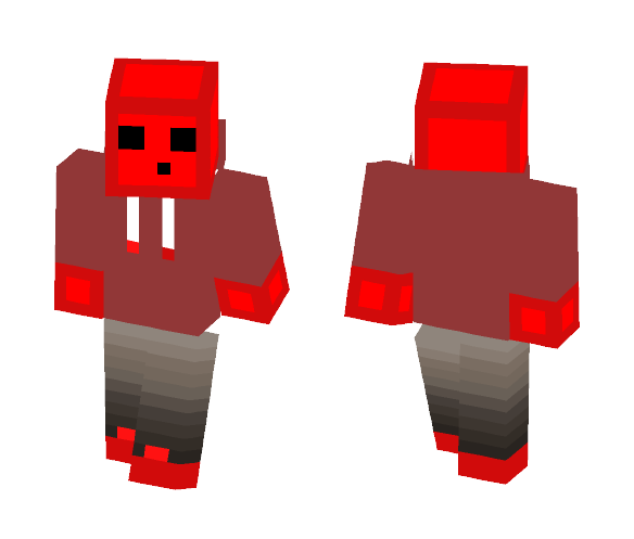 Darkish Red Hoodie Slime - Male Minecraft Skins - image 1