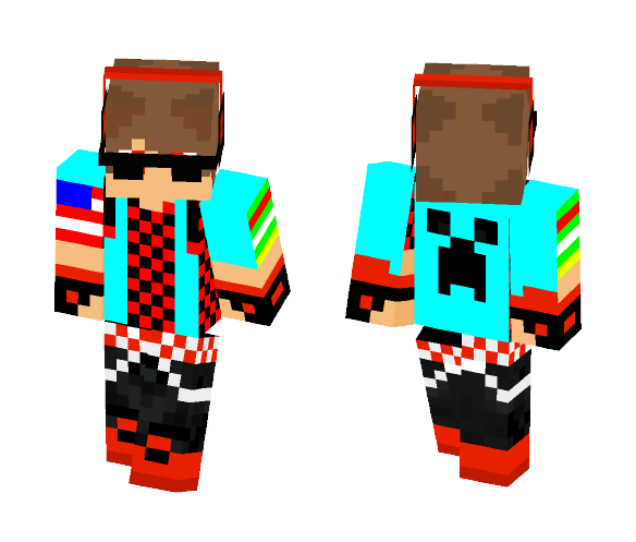 red checkered sweatshirt - Male Minecraft Skins - image 1