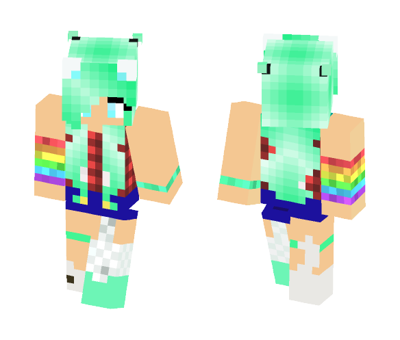 Hipster Kitteh :3 - Female Minecraft Skins - image 1