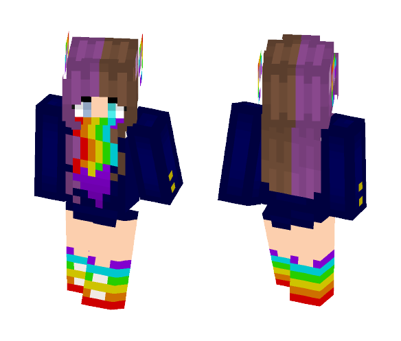 Rainbow Vomit - Female Minecraft Skins - image 1