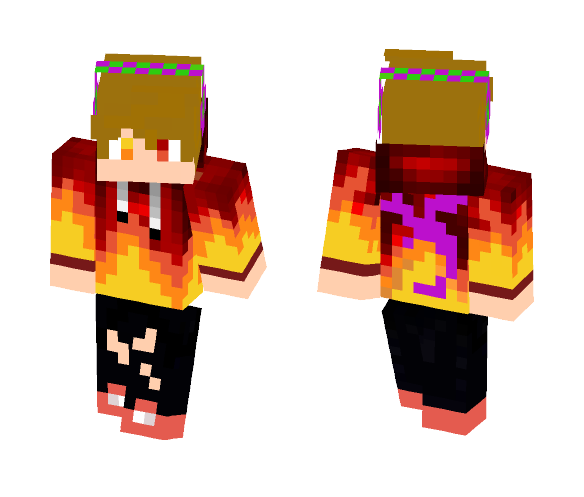 Flaming Pink Dragon - Male Minecraft Skins - image 1