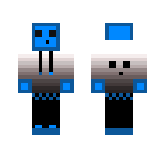 Blue Shaded Hoodie Slime Skin - Male Minecraft Skins - image 2