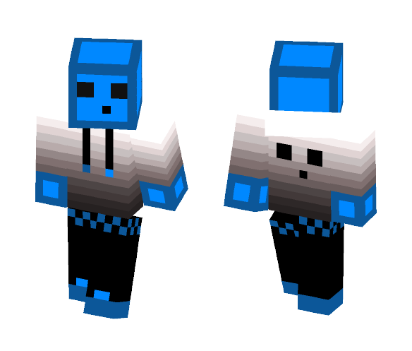 Blue Shaded Hoodie Slime Skin - Male Minecraft Skins - image 1