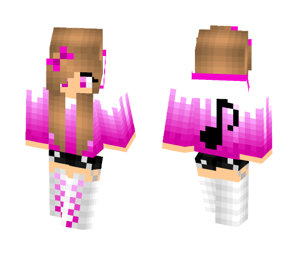 Musician Girl, Pink - Female Minecraft Skins - image 1