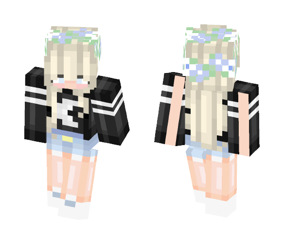 Blonde Moon Girl ; Biiomes Request - Girl Minecraft Skins - image 1