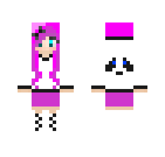 Panda Girl, Pink - Female Minecraft Skins - image 2