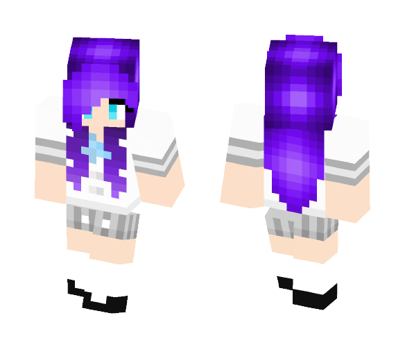 Purple high scool Girl - Girl Minecraft Skins - image 1