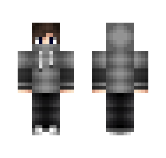Gray Hoodie - Male Minecraft Skins - image 2