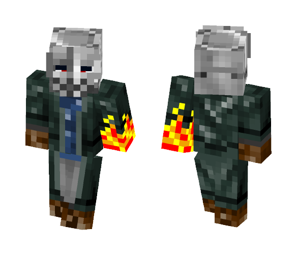 Flame Wizard (wearing a mask) - Male Minecraft Skins - image 1