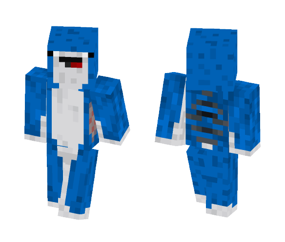 Derpy Blue Shark - Male Minecraft Skins - image 1