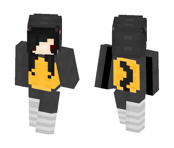 Goth Chibi Neko - Female Minecraft Skins - image 1