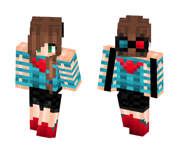 Nightwing Inspired Pajamas - Female Minecraft Skins - image 1