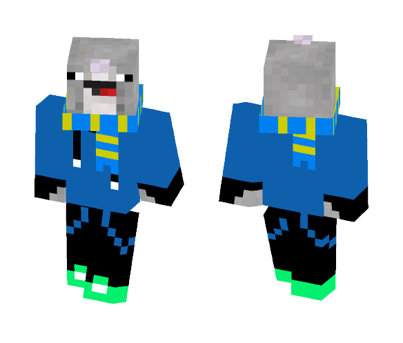 Blue Hoddie Ross With Scarf - Male Minecraft Skins - image 1