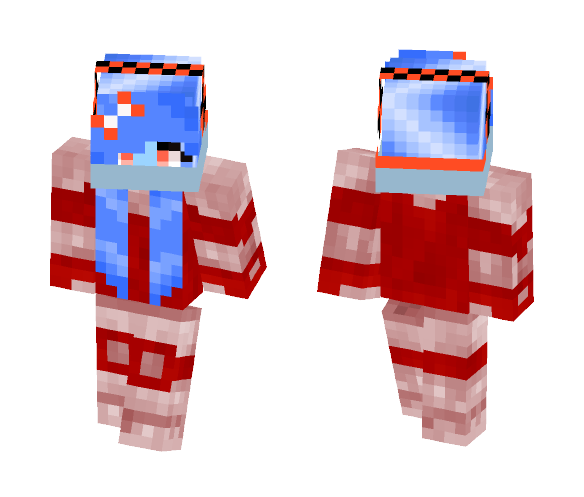 BlueDeww (Youtuber) Red/Blue - Male Minecraft Skins - image 1