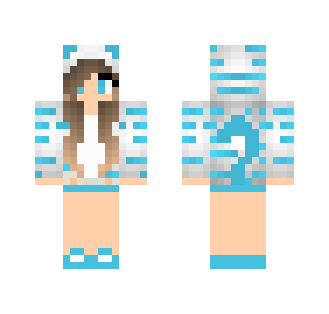Blue Tiger Girl - Girl Minecraft Skins - image 2