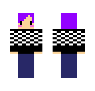 Boy With Sweater (purple hair) - Boy Minecraft Skins - image 2