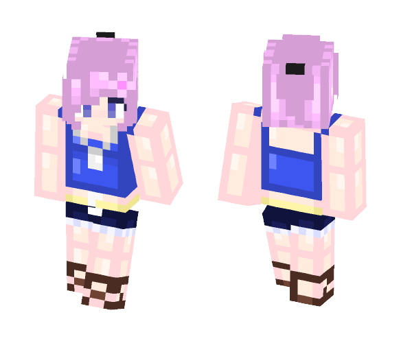 Purple Elf Girl - Girl Minecraft Skins - image 1