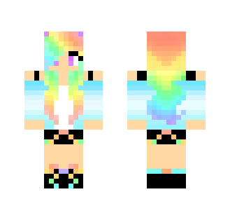 Cute Rainbow girl #3 - Cute Girls Minecraft Skins - image 2