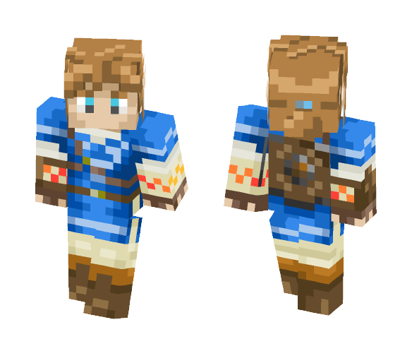 Link - TLOZ Breath Of The Wild - Male Minecraft Skins - image 1