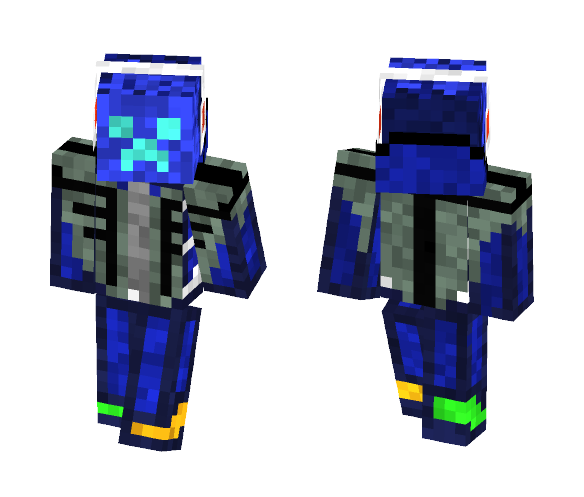 Gem Hoodie Creeper w/ Jacket - Male Minecraft Skins - image 1