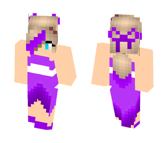 Purple Dress - Female Minecraft Skins - image 1