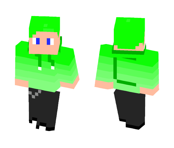 CyberJ Green faded - Male Minecraft Skins - image 1