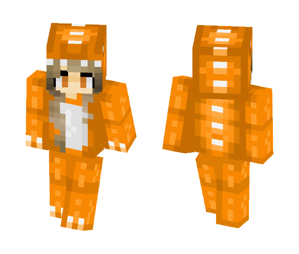 Cute Orange Dino Girl - Cute Girls Minecraft Skins - image 1