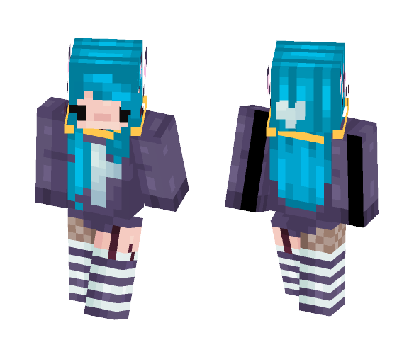 Cute girl with golden necklace - Cute Girls Minecraft Skins - image 1