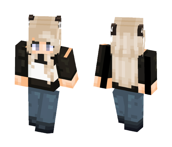 panda in jeans - Female Minecraft Skins - image 1