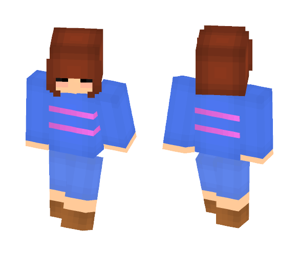 Undertale | Frisk Skin - Female Minecraft Skins - image 1