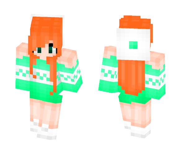 Long, green jumper - Female Minecraft Skins - image 1