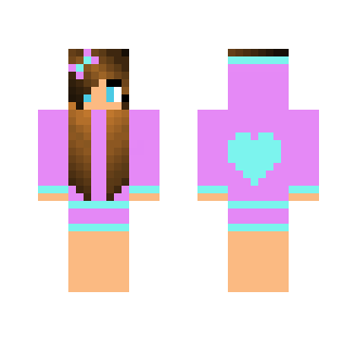 ~Love~ Hoodie Girl - Girl Minecraft Skins - image 2