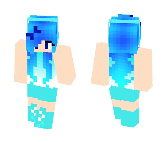 Electro Blue Girl - Girl Minecraft Skins - image 1