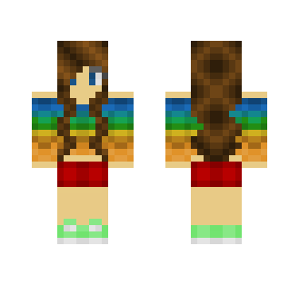 Rainbow Girl 2 - Girl Minecraft Skins - image 2