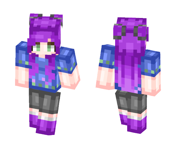 a m e t h y s t w a v e s - Female Minecraft Skins - image 1