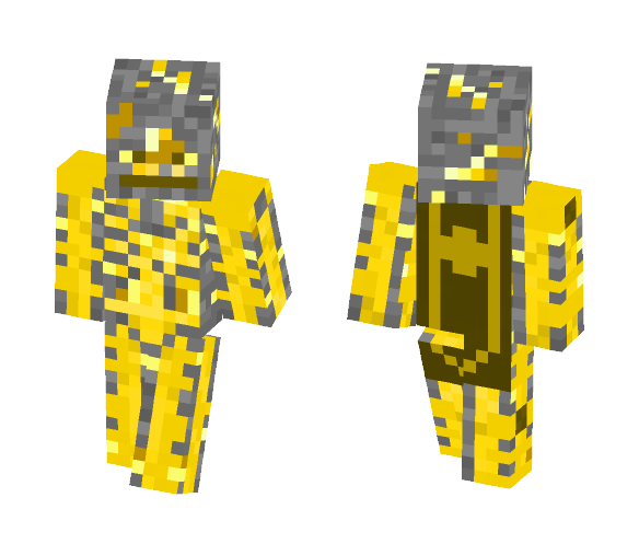 Gold Ore Exoskeleton - Male Minecraft Skins - image 1