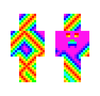 Ms. Rainbow Creeper - Male Minecraft Skins - image 2