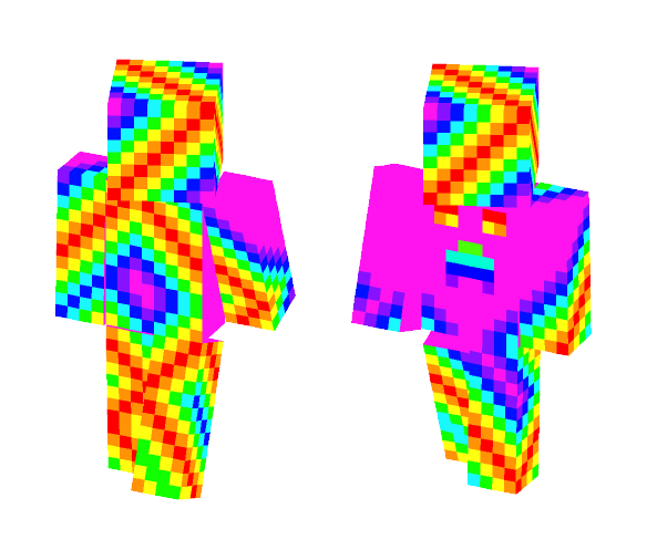 Ms. Rainbow Creeper - Male Minecraft Skins - image 1