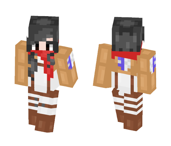 A better attempt of Mikasa. - Female Minecraft Skins - image 1
