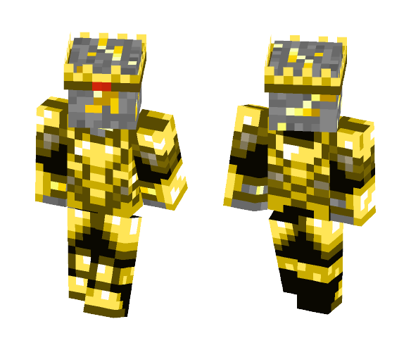 Golden Ore man with Golden Armor - Male Minecraft Skins - image 1