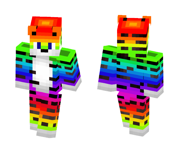 Rainbow PvP Tiger - Male Minecraft Skins - image 1