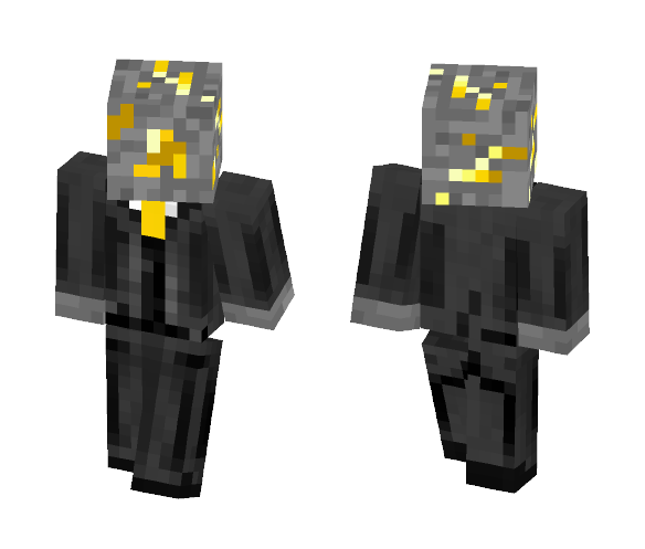Gold Ore in Suit - Male Minecraft Skins - image 1
