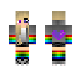 Rainbow Girl Gamer - Girl Minecraft Skins - image 2
