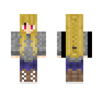 Blonde Girl in a grey Hoodie - Girl Minecraft Skins - image 2