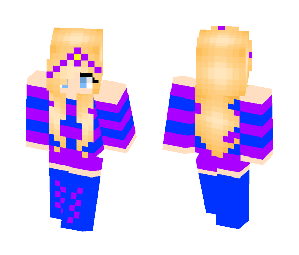 Cute Purple Blue Girl Skin - Cute Girls Minecraft Skins - image 1