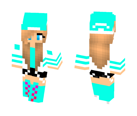 Cute Blue Girl Skin - Cute Girls Minecraft Skins - image 1