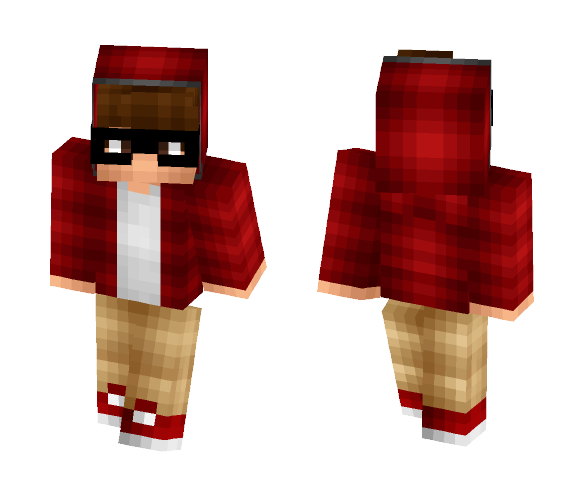 Download Boy With Glasses Red Hoodie Minecraft Skin For Free Superminecraftskins